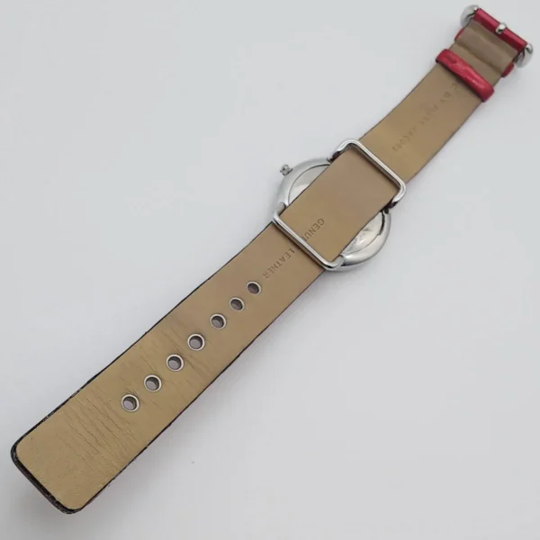Marc Jacobs Amy Purple Dial Red Leather Strap Watch for Women - MBM1138