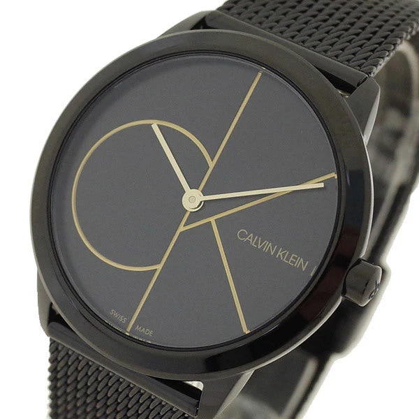 i-img600x600-1661164145yi7jnz302091 Calvin Klein Minimal Black Dial Black Mesh Bracelet Watch for Women - K3M224X1