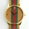 Gucci G Timeless Quartz Brown Dial Brown Leather Strap Unisex Watch - YA1264077