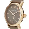 Marc Jacobs Baker Grey Dial Grey Leather Strap Watch for Women - MBM1318