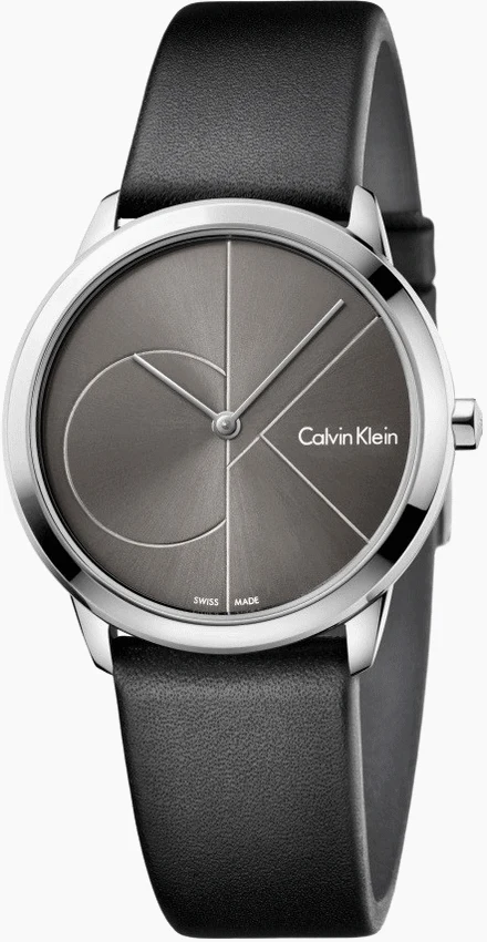 image_148817_19_v1_51903cd9-c767-44a2-8430-59649ae4654f Calvin Klein Minimal Grey Dial Black Leather Strap Watch for Men - K3M221C3