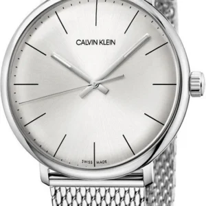 Calvin Klein White Dial Silver Mesh Bracelet Watch for Women - K8M21126