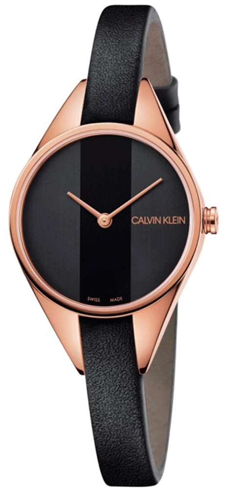 image_153520_19_v1 Calvin Klein Rebel Black Dial Black Leather Strap Watch for Women - K8P236C1