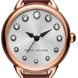 Marc Jacobs Betty White Dial Brown Leather Strap Watch for Women - MJ1481