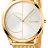 image_30290_19_v1_7f32bb01-6de1-493d-a37b-83e4ea1868a5 Calvin Klein Minimal White Dial Gold Mesh Bracelet Watch for Men - K3M21526