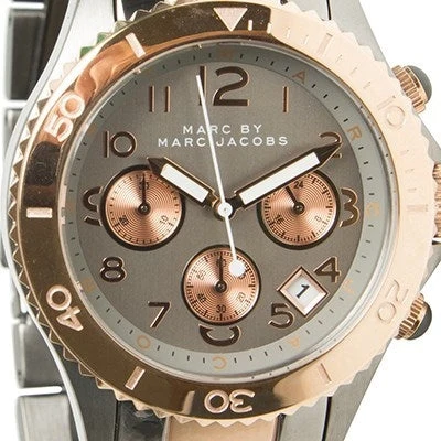 imagehandler_1 Marc Jacobs Marc Chronograph Grey Dial Two Tone Steel Strap Watch for Men - MBM3157