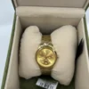 Gucci G Timeless 18K Gold Dial Gold Steel Strap Watch for Women - YA1265036
