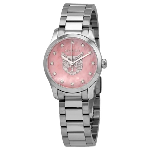 imgi_130_gucci-gtimeless-quartz-watch-ya1265025 Gucci G Timeless Diamonds Pink Mother of Pearl Dial Silver Steel Strap Watch for Women - YA1265025