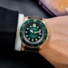 imgi_136_NJ0173_18X_4 Citizen Mechanical Automatic Green Dial Brown Leather Strap Watch for Men - NJ0173-18X