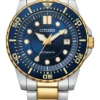 Citizen Mechanical Automatic Blue Dial Two Tone Steel Strap Watch for Men - NJ0174-82L