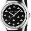 imgi_138_IMG_7159_a71db986-28c2-4a5c-8793-730cf3fe013f Gucci G Timeless Black Dial Black Leather Strap Watch for Women - YA1265055