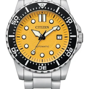 imgi_141_NJ0170-83Z Citizen Mechanical Automatic Yellow Dial Silver Steel Strap Watch for Men - NJ0170-83Z