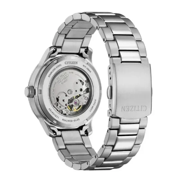 imgi_195_NewProject_2_d81abf1c-e01c-4d33-aeb6-80949841c857 Citizen Mechanical Automatic Black Dial Silver Steel Strap Watch for Men - NJ0191-83E