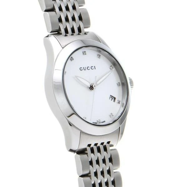 ippuukishi_ip-guc-wt-l-00230_2-750868_33039a7b-2f8d-4a02-92e7-1eca3eba6819 Gucci G Timeless Diamonds Mother of Pearl Dial Silver Steel Strap Watch For Women - YA126504