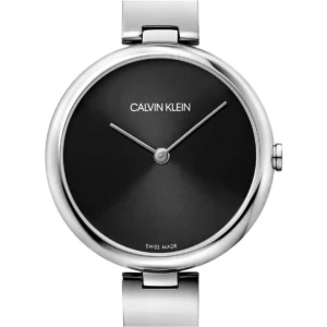 it_img_567019_watch-calvin-klein-woman---k9u23141 Calvin Klein Wavy Black Dial Silver Steel Strap Watch for Women - K9U23141