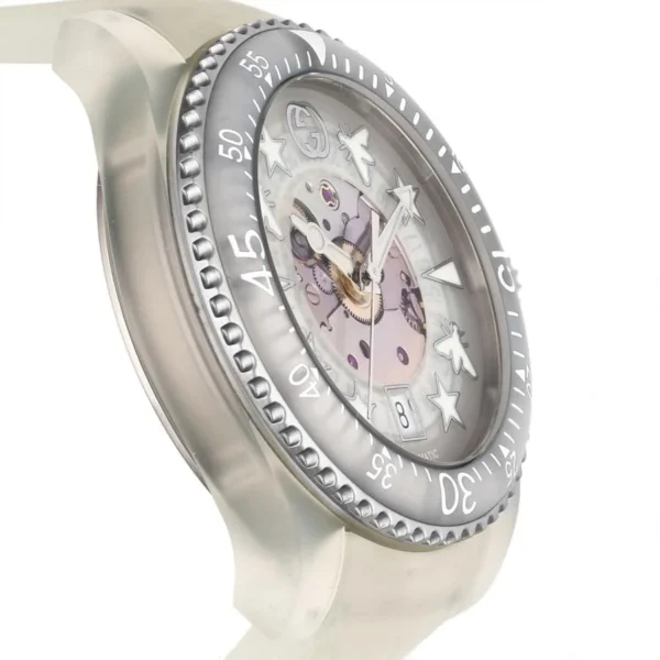 jp_i_n_6c1f3e2f-7142-46ca-90ab-22824bf02350 Gucci Dive Automatic White Dial White Rubber Strap Unisex Watch - YA136342