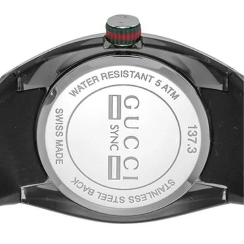 jp_i_n__1_fe235f9f-8fcb-46d7-be15-cd67aa812f76 Gucci Sync Quartz Black Dial Black Rubber Strap Watch For Men - YA137301