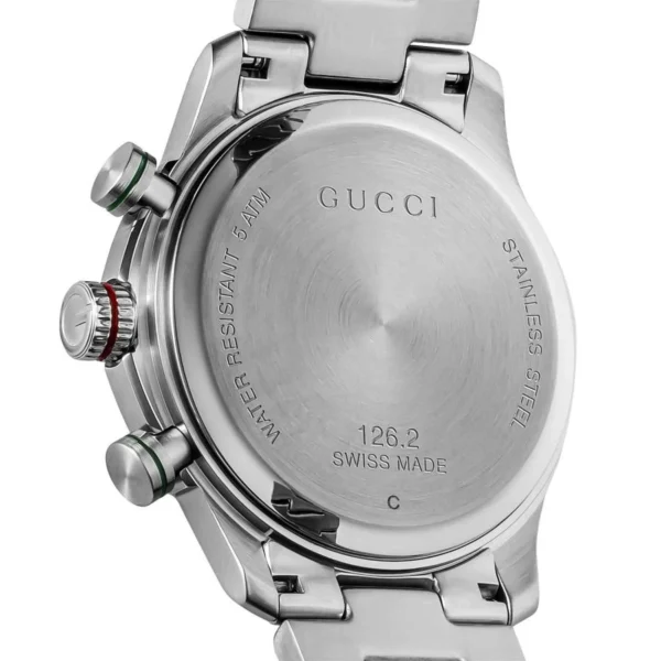 jp_i_n_b3986c2b-0762-40ef-aae2-98597f2db090 Gucci G Timeless Chronograph Grey Dial Silver Steel Strap Watch For Men - YA126238