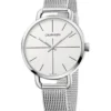 Calvin Klein Even White Dial Silver Mesh Bracelet Watch for Women - K7B23126