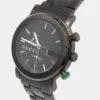 Gucci G Chrono Black Dial Black Steel Strap Watch For Men - YA101331
