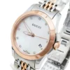 Gucci G Timeless Diamonds Mother of Pearl Dial Two Tone Mesh Bracelet Watch For Women - YA126514