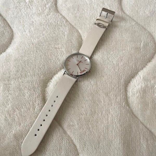m37354827922_3_c17dad16-9e27-45eb-8944-3f43d94bd87b Coach Perry White Dial White Leather Strap Watch for Women - 14503117