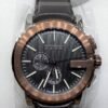 Gucci G Chrono Black Dial Brown Leather Strap Watch For Men - YA101202