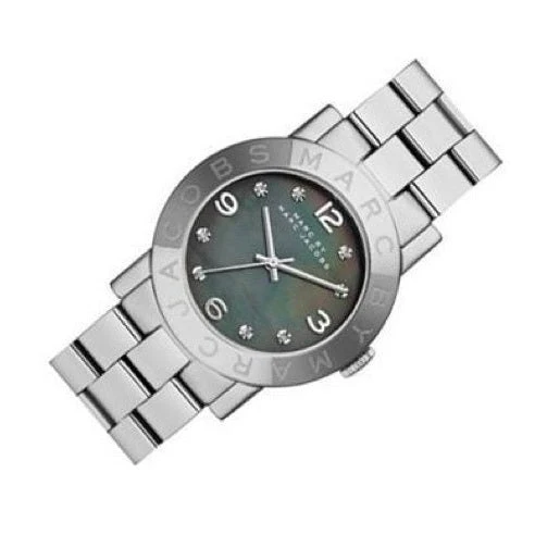 m_5b2ffe1e819e90b64e6abe63_3d2ef629-6276-4dee-8357-a60f909ab033 Marc Jacobs Amy Analog Mother of Pearl Grey Dial Silver Steel Strap Watch for Women - MBM8608