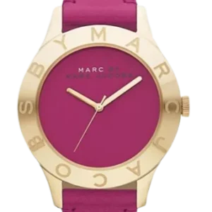 Marc Jacobs Blade Purple Dial Purple Leather Strap Watch for Women - MBM1203