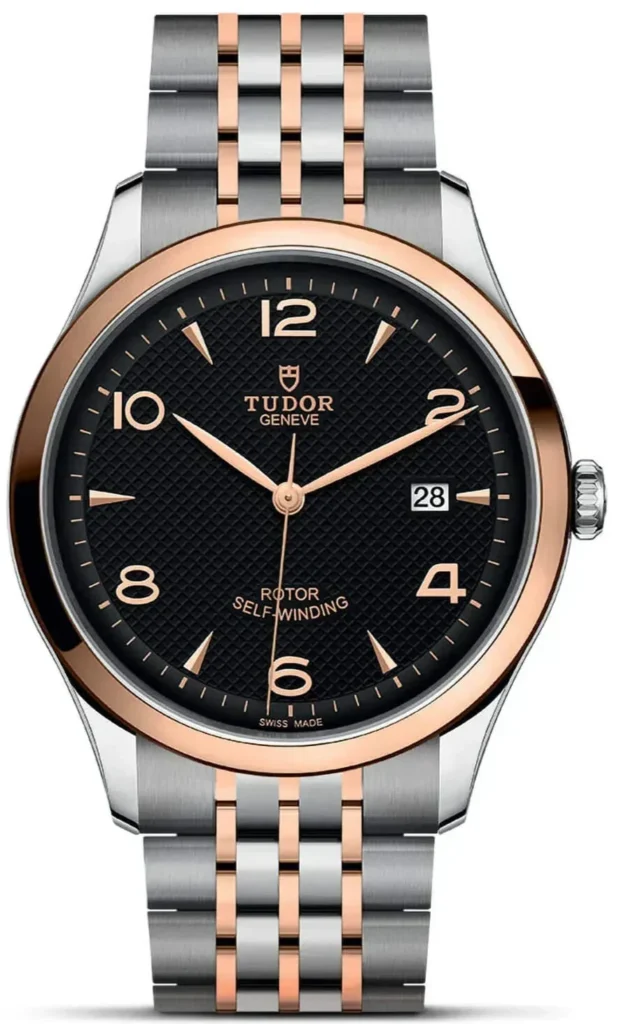 Tudor 1926 Automatic Black Dial Two Tone Steel Strap Watch for Men - M91651-0003