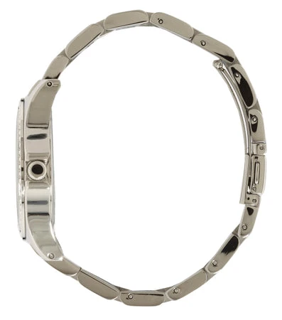 Marc Jacobs Henry Diamonds White Dial Silver Steel Strap Watch for Women - MBM3044