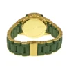 Marc Jacobs Rock Chronograph Green Dial Green Silicone Strap Watch for Women - MBM2597