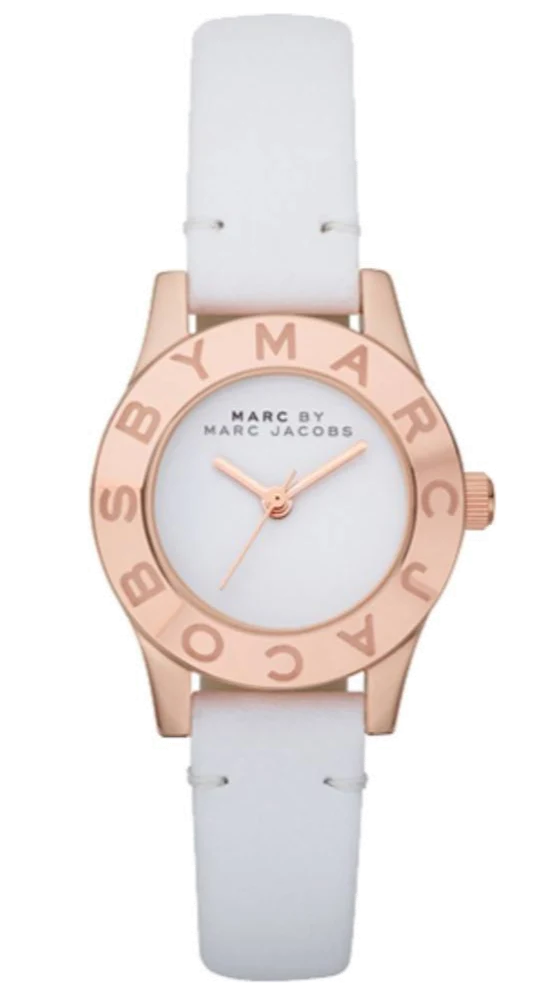 marc-jacobs-mbm1207-womens-watchbracelet-color-white-movement-quartz-waterproofing-50-m-dial-color-w Marc Jacobs Mini Blade White Dial White Leather Strap Watch for Women - MBM1207