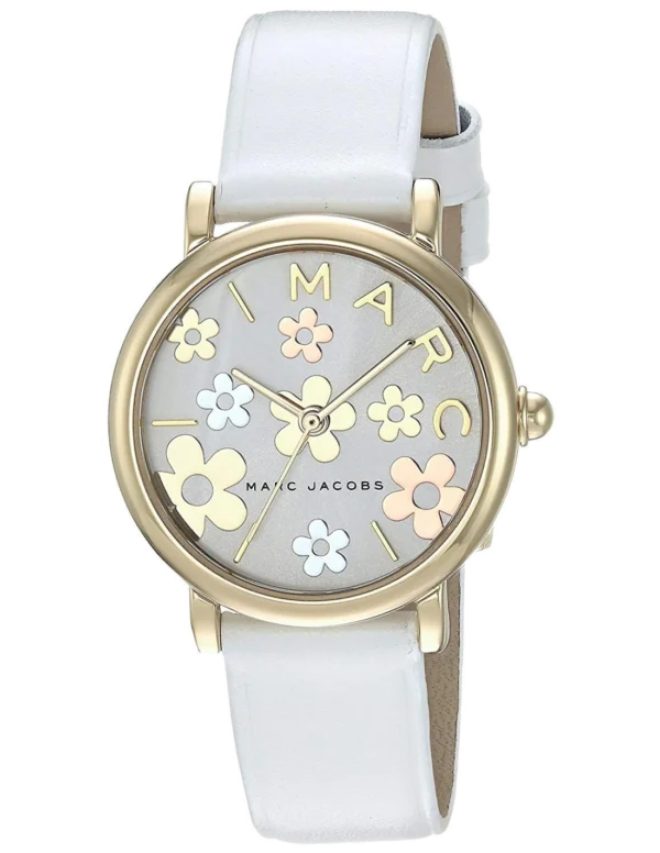 Marc Jacobs Roxy White Dial White Leather Strap Watch for Women - MJ1607