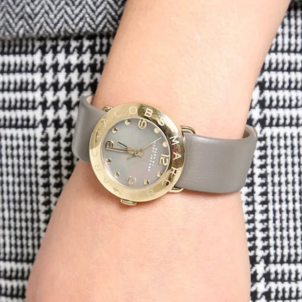 marcj4472513874_q2_1-0 Marc Jacobs Amy Grey Dial Grey Leather Strap Watch for Women - MBM1287