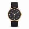 Marc Jacobs Baker Black Dial Black Leather Strap Watch for Women - MBM1269