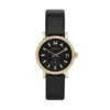 mbm1273_01 Marc Jacobs Baker Black Dial Black Leather Strap Watch for Women - MBM1273