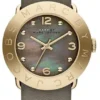 mbm1287 Marc Jacobs Amy Grey Dial Grey Leather Strap Watch for Women - MBM1287