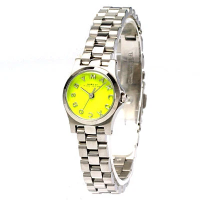 mbm3201--2_fe2c6211-80bb-46f5-9144-73aec6c51a4e Marc Jacobs Henry Yellow Dial Silver Steel Strap Watch for Women - MBM3201