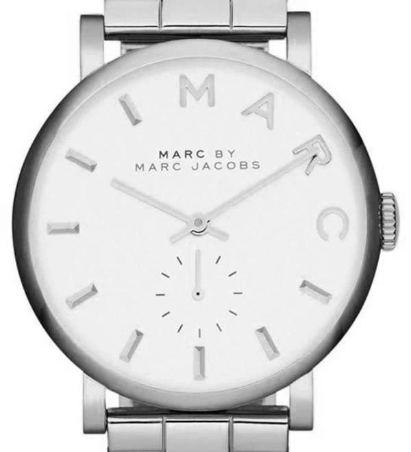mbm3242_3 Marc Jacobs Baker White Dial Silver Steel Strap Watch for Women - MBM3242