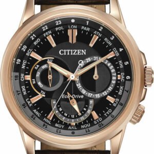 men-s-citizen-eco-drive-calendrier-world-time-watch-bu2023-12e-10__34073.1604540393.1280.1280-376720_880e4080-e0b7-4a2c-8d97-930876e9520a Citizen Eco Drive Calendrier Black Dial Brown Leather StrapWatch For Men - BU2023-12E