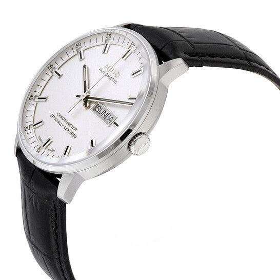 mido-comander-ii-automatic-silver-dial-black-leather-men_s-watch-m0214311603100_2_1 Mido Comander II Automatic Chronometer Silver Dial Black Leather Strap Watch For Men - M021.431.16.031.00
