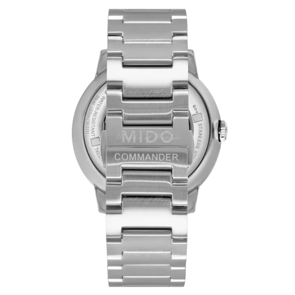 Mido Commander II Automatic Black Dial Silver Steel Strap Watch For Men - M021.431.11.051.00