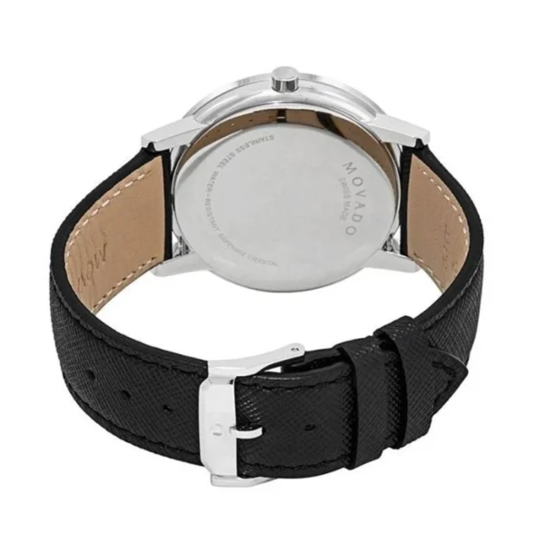 movado_0607194__3__d941958b020d48148acfb307eaea0f0f Movado Museum Classic Black Dial Black Leather Strap Watch for Men - 0607194