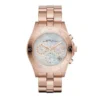 Marc Jacobs Blade Chronograph Mother of Pearl White Dial Rose Gold Steel Strap Watch for Women - MBM8637