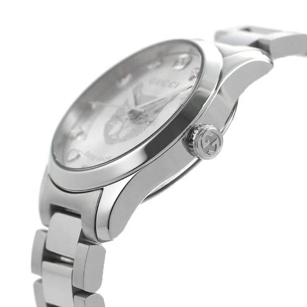 nanaple_ya126595_2_d_20221219151237 Gucci G Timeless Quartz Silver Dial Silver Steel Strap Watch For Women - YA126595