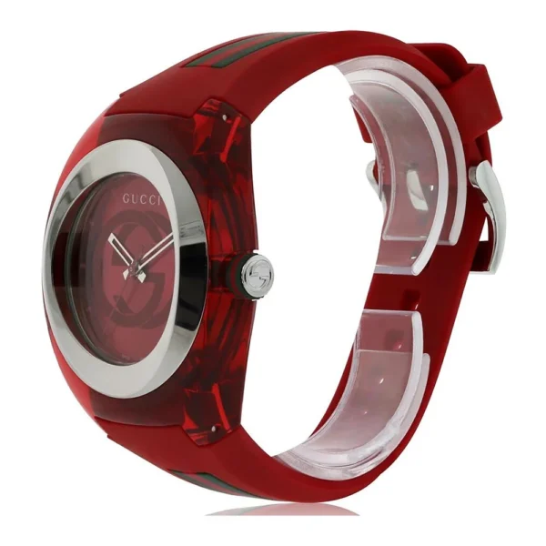 net_rpx_i_s_i_spin_10164060_8d49d457-c850-44fa-a4de-ad437544b26c Gucci Sync XXL Quartz Red Dial Red Rubber Strap Unisex Watch - YA137103