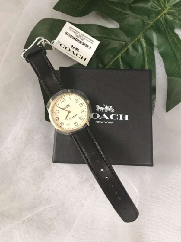 no-brand_no-brand_full01 Coach Slim Easton White Dial Black Leather Strap Watch for Women - 14502683