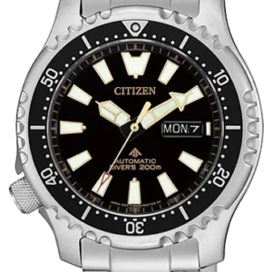 ny0090-86e-1 Citizen Promaster 200M Diver Fugu Asian Limited Edition Black Dial Silver Steel Strap Watch For Men - NY0090-86E