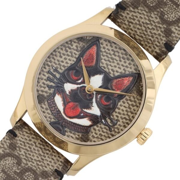 Gucci G-Timeless Brown Dial Brown Leather Strap Unisex Watch - YA1264057